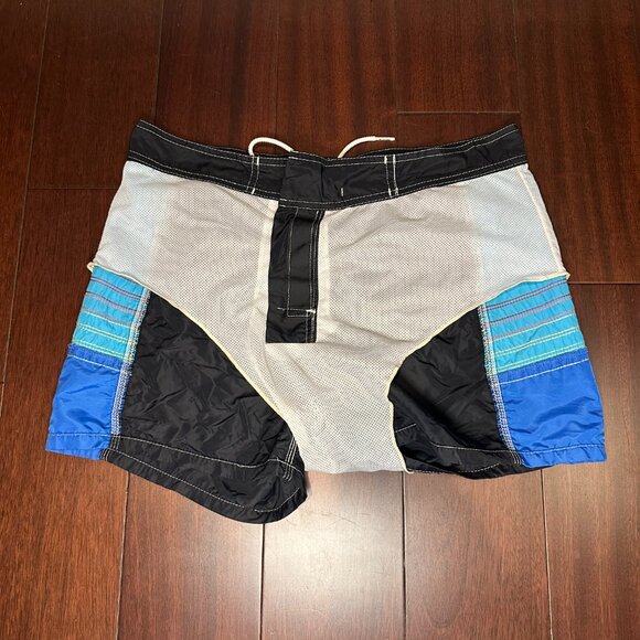 Sundek Men’s Swim Shorts – Size Small (28–30) Black with Rainbow Stripe | 8/10 - Picture 8 of 13